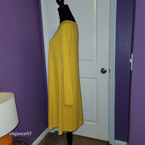 Old Navy Gold Swing Style L/S Dress Sz: M NWT - Picture 7 of 8